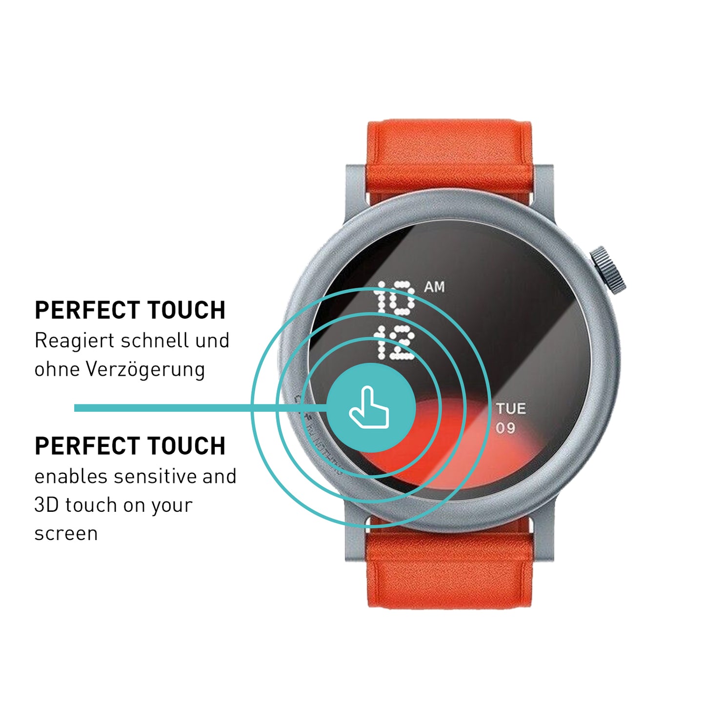 smartect Schutzglas Klar für Nothing CMF Watch Pro 2, 3 Stück