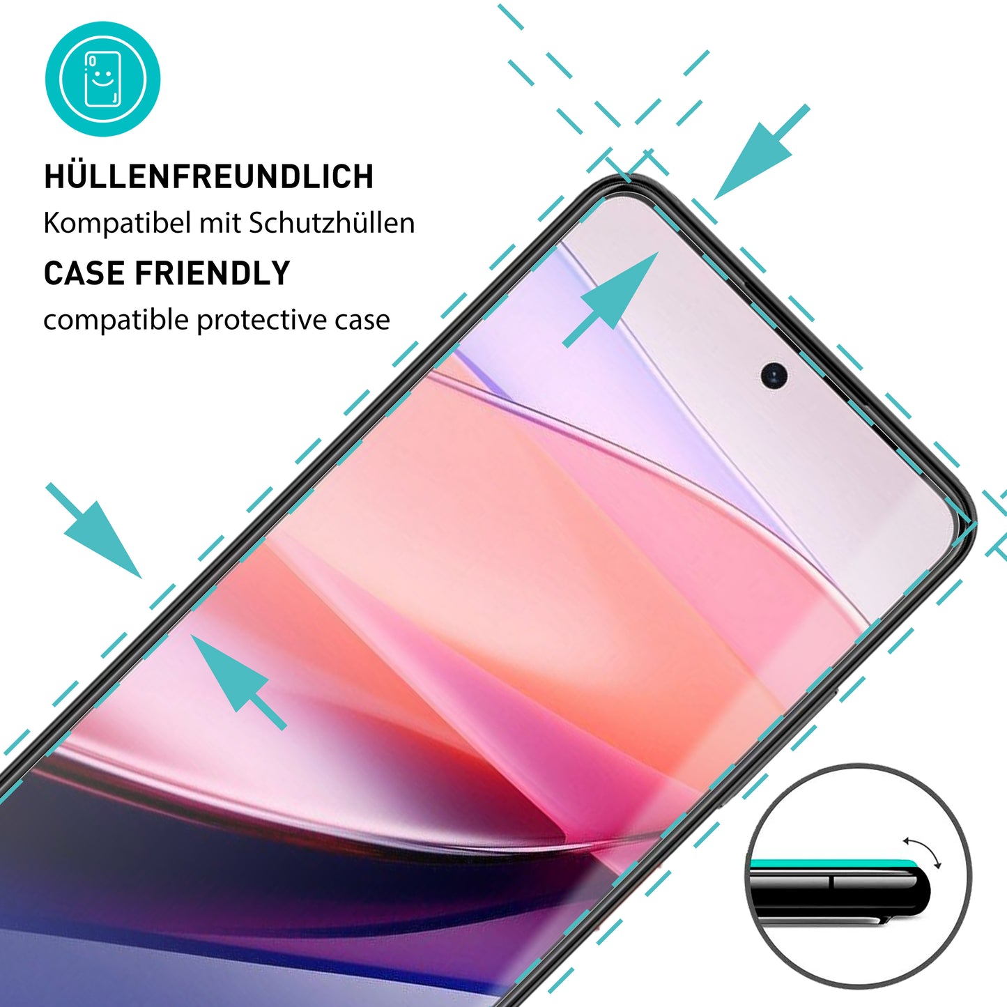 smartect Schutzglas Klar für Nubia Focus 5G, 3 Stück