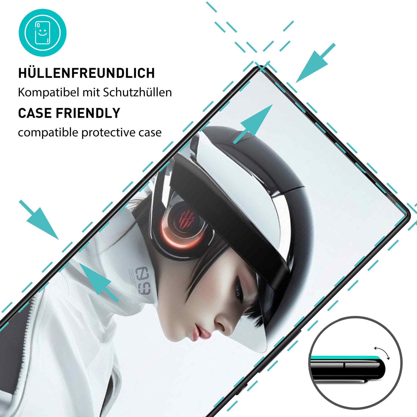 smartect Schutzglas Klar für Red Magic 9 Pro/ 9 Pro Plus/ 9S Pro 5G, 3 Stück