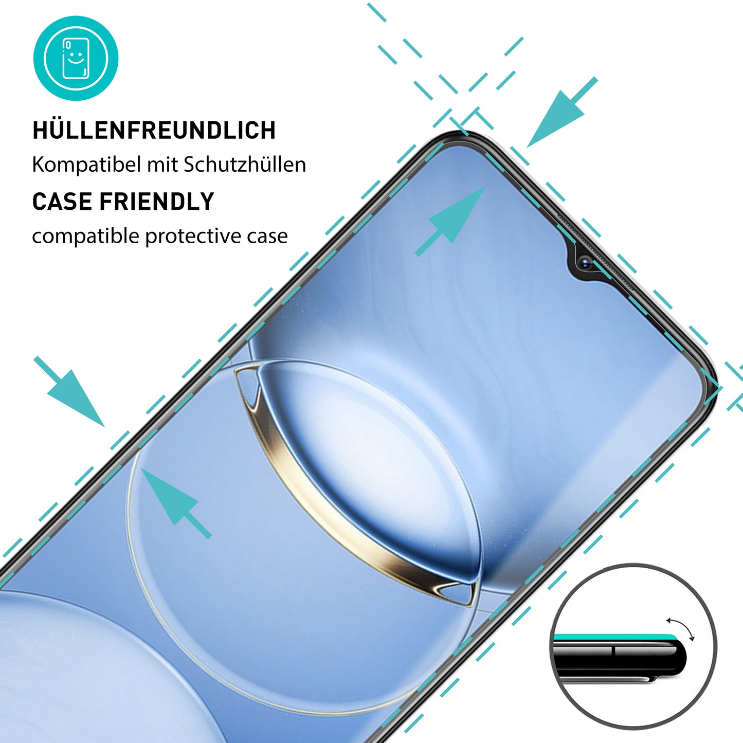 smartect Schutzglas Klar für Oukitel C1, 3 Stück