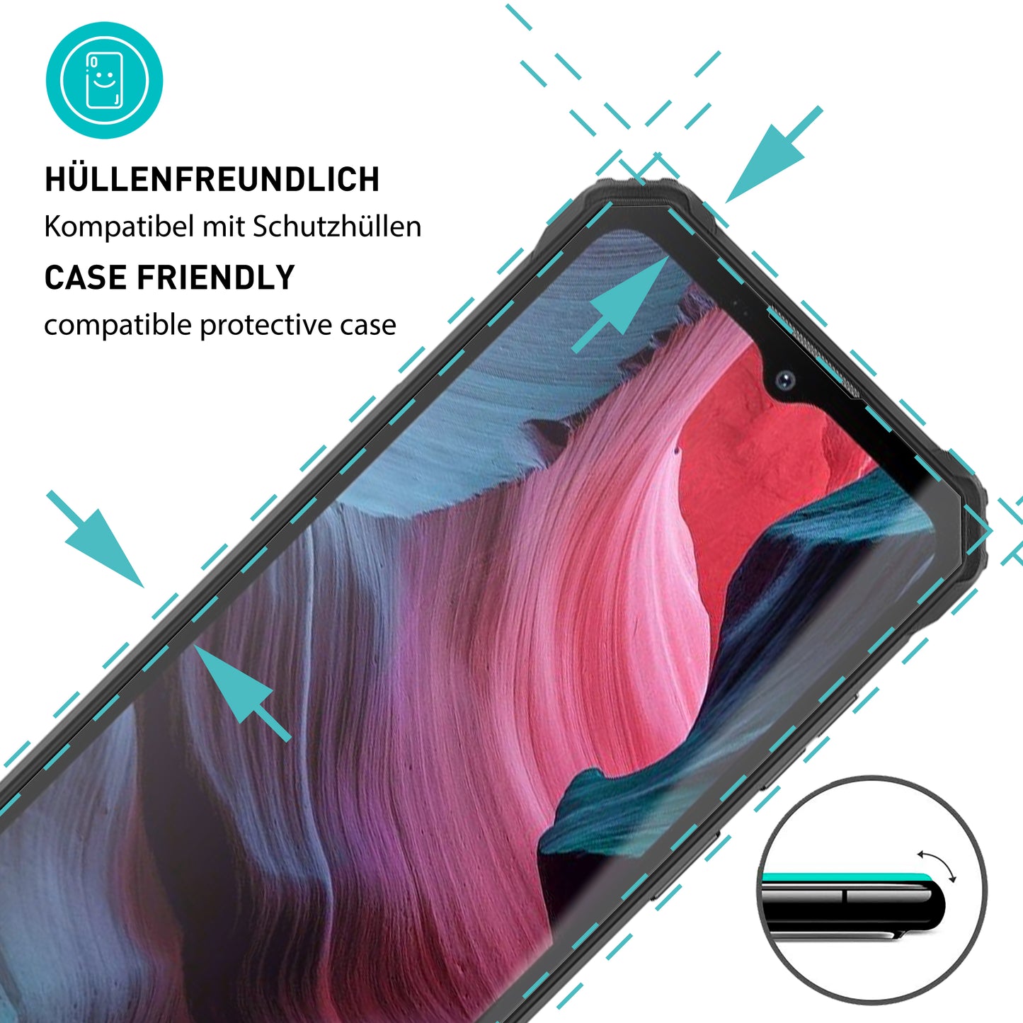 smartect protective glass clear for Oukitel WP23 / WP23 Pro, 3 pieces