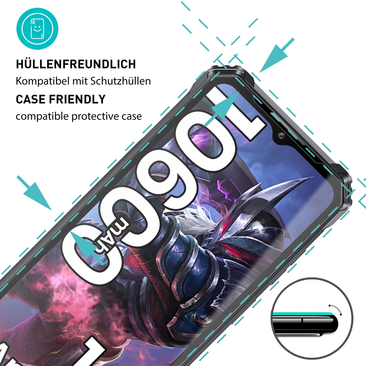 smartect Schutzglas Klar für Oukitel WP28 / WP28E / WP28S, 3 Stück