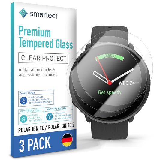 smartect protective glass clear for Polar Ignite / Polar Ignite 2, 3 pieces