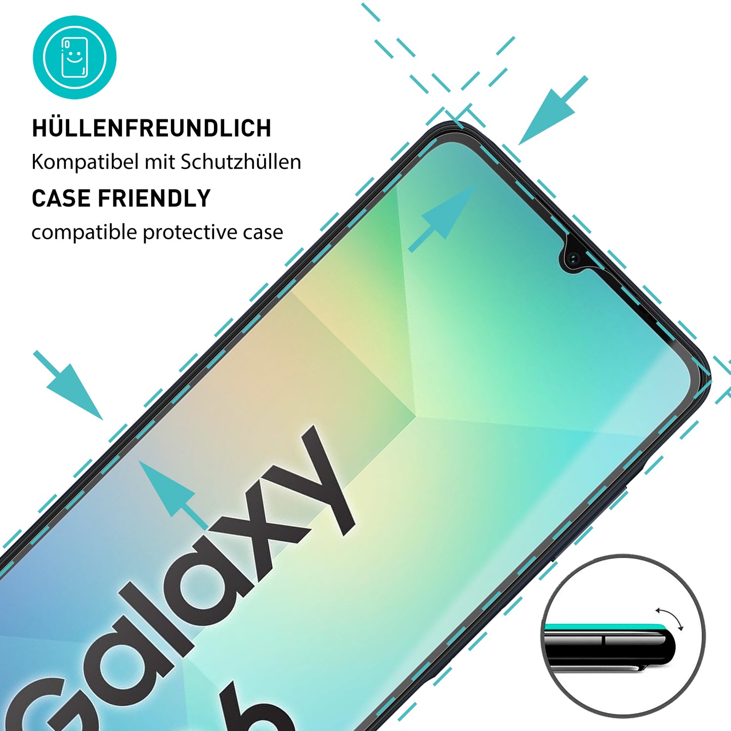 smartect Schutzglas Klar für Samsung Galaxy A06, 3 Stück