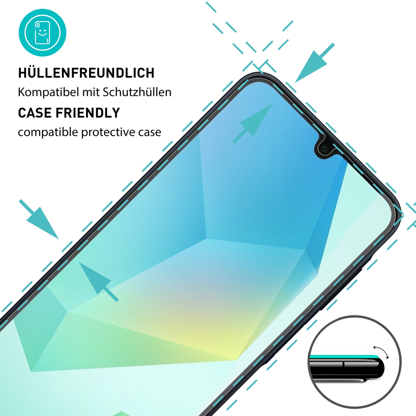 smartect protective glass clear for Samsung Galaxy A16, 3 pieces