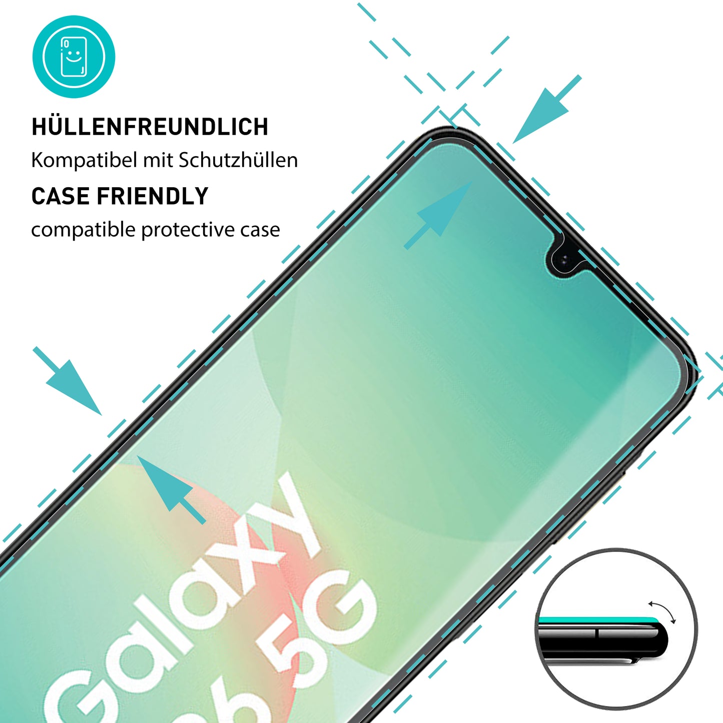 smartect Schutzglas Klar für Samsung Galaxy A26 5G, 3 Stück