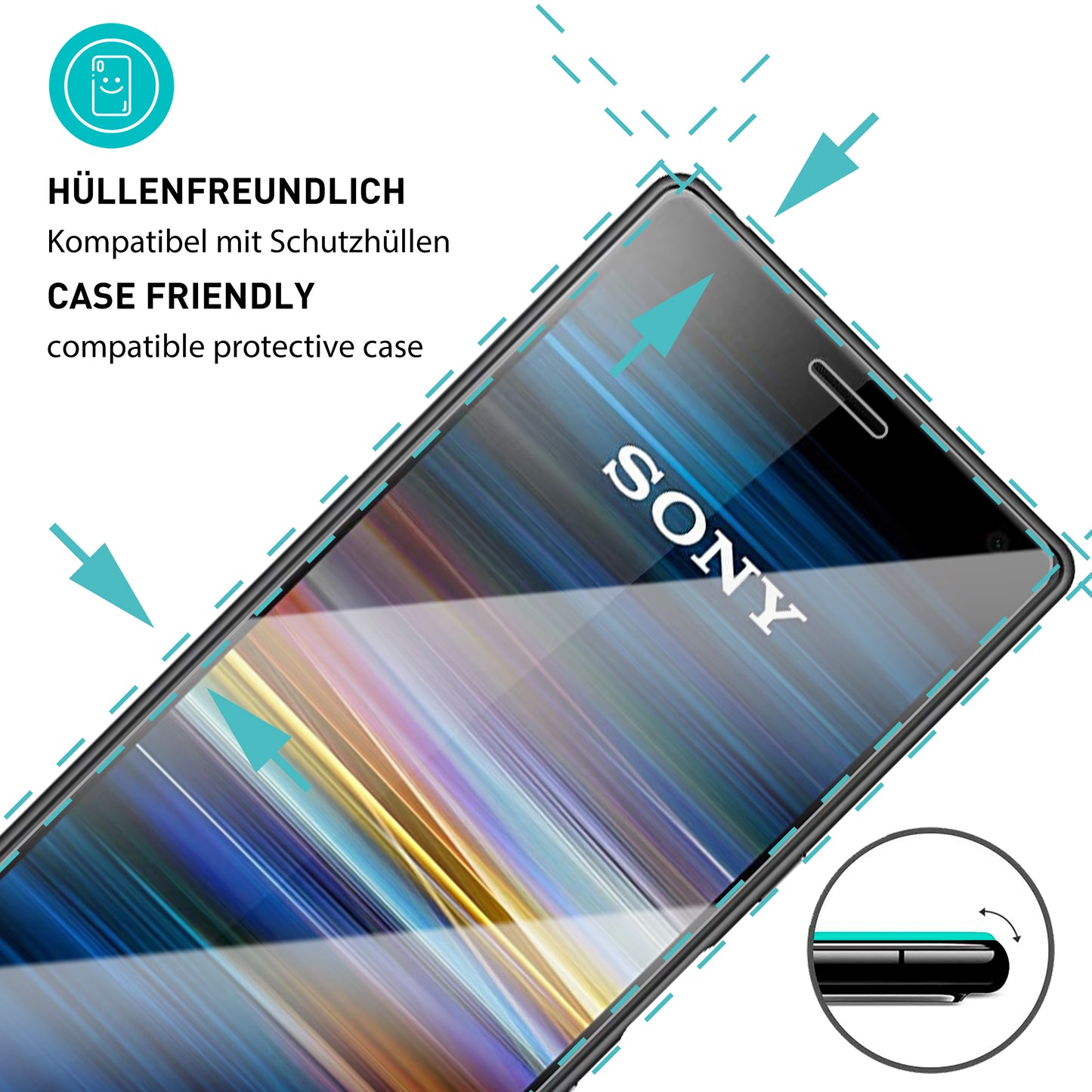 smartect protective glass clear for Sony Xperia 10, 3 pieces