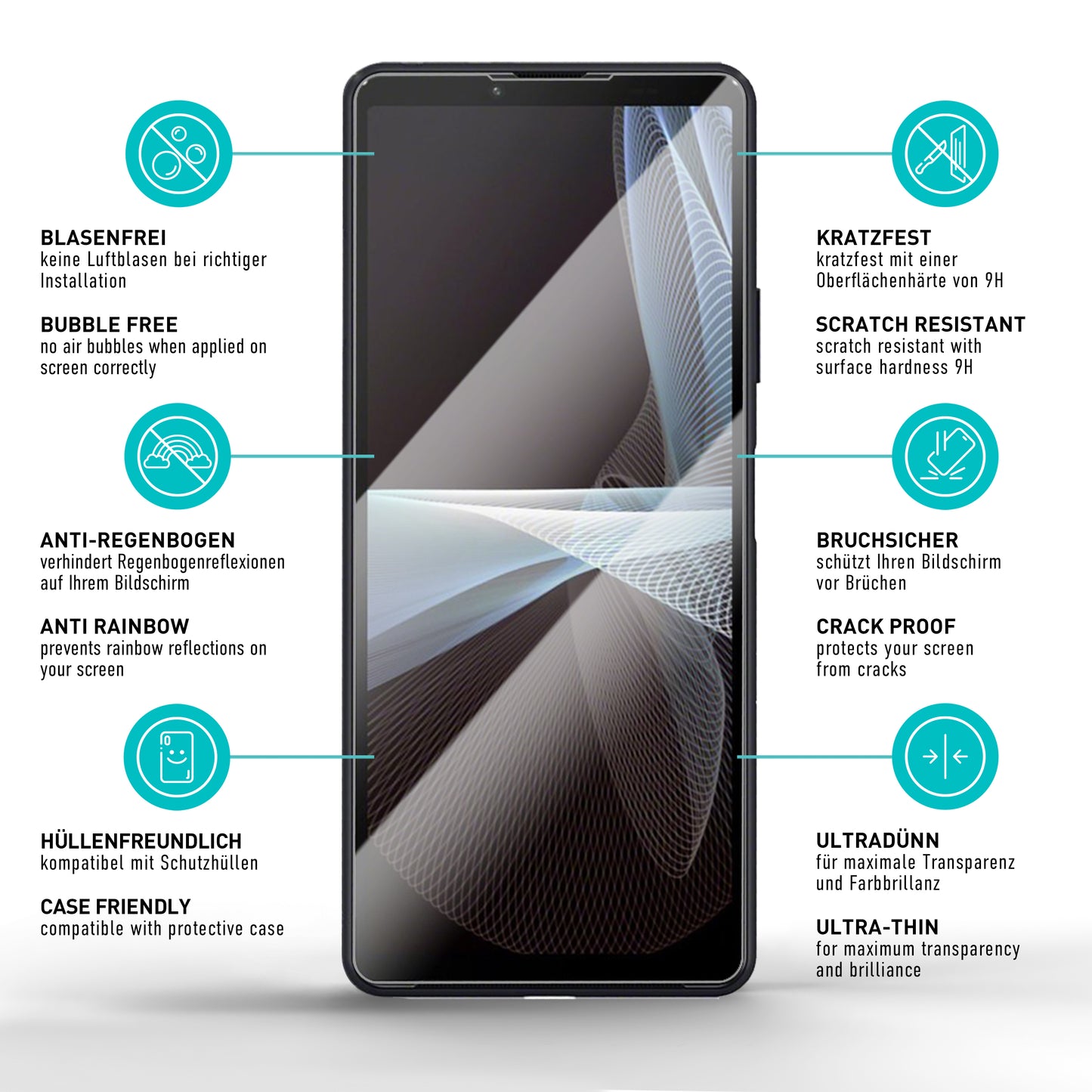 smartect Protective Glass Clear for Sony Xperia 10 III, 3 pieces