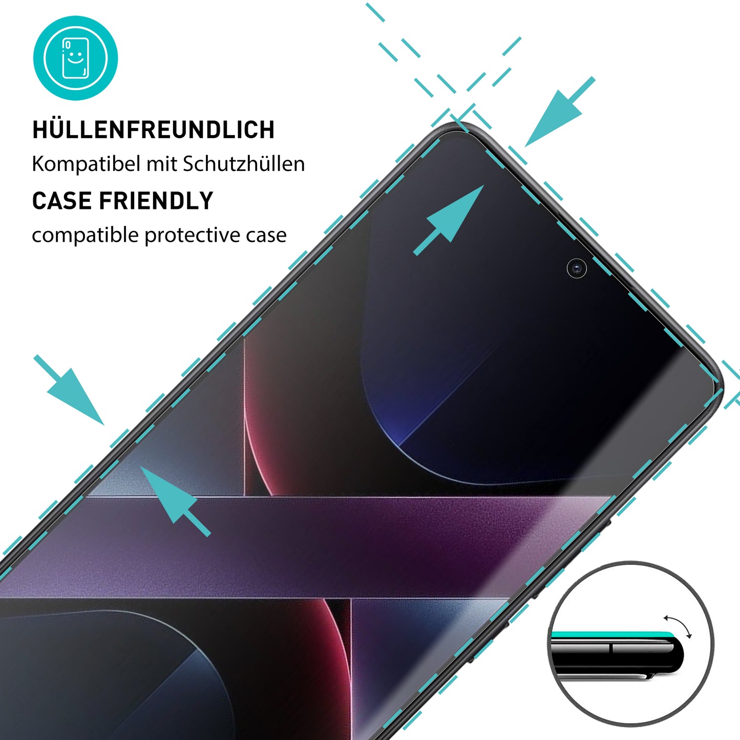 smartect Schutzglas Klar für Xiaomi POCO X7 Pro, 3 Stück