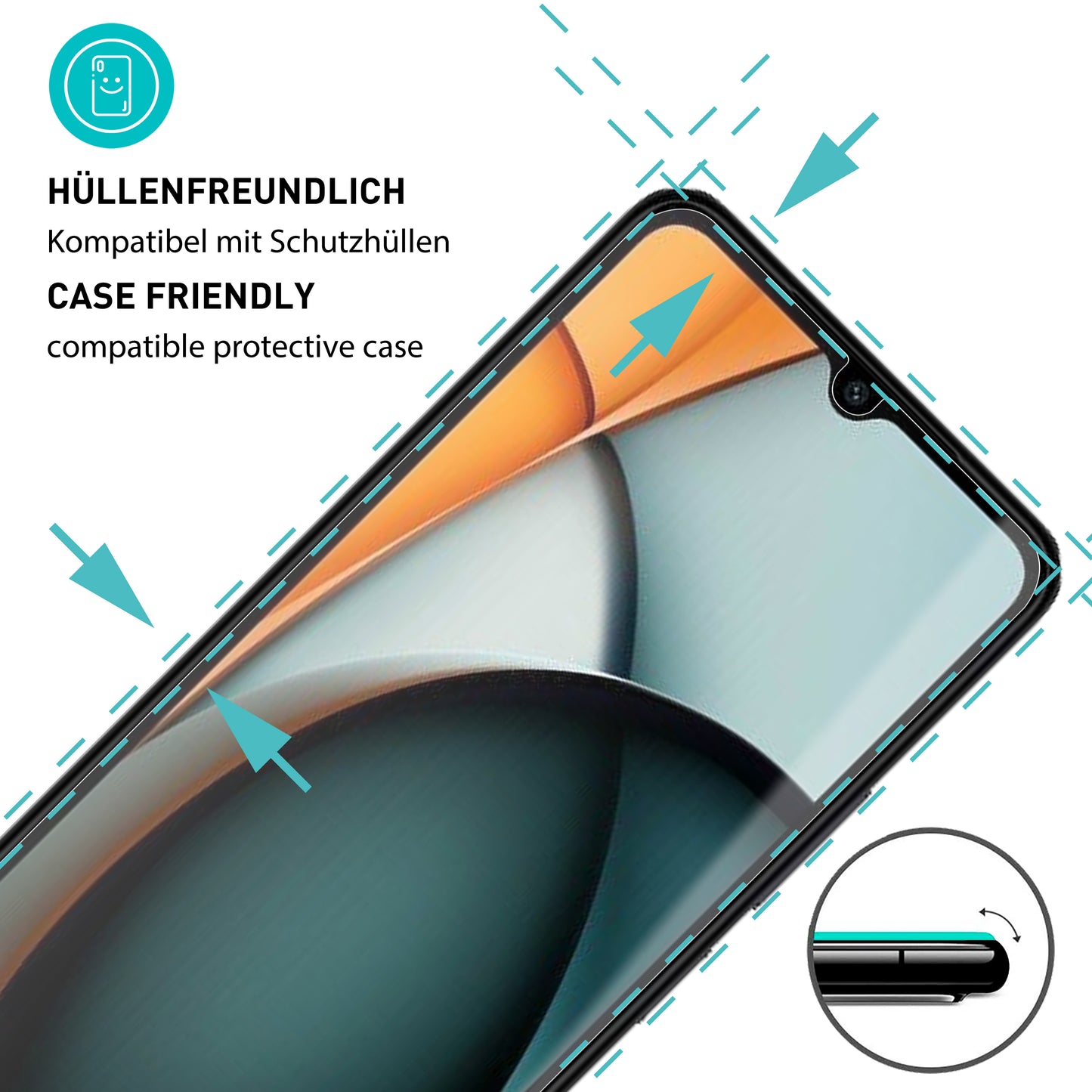 smartect Schutzglas Klar für Xiaomi Redmi A3 / A3X, 3 Stück