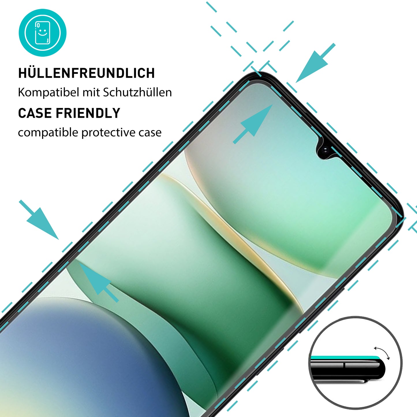 smartect Schutzglas Klar für Xiaomi Redmi A5 4G, 3 Stück
