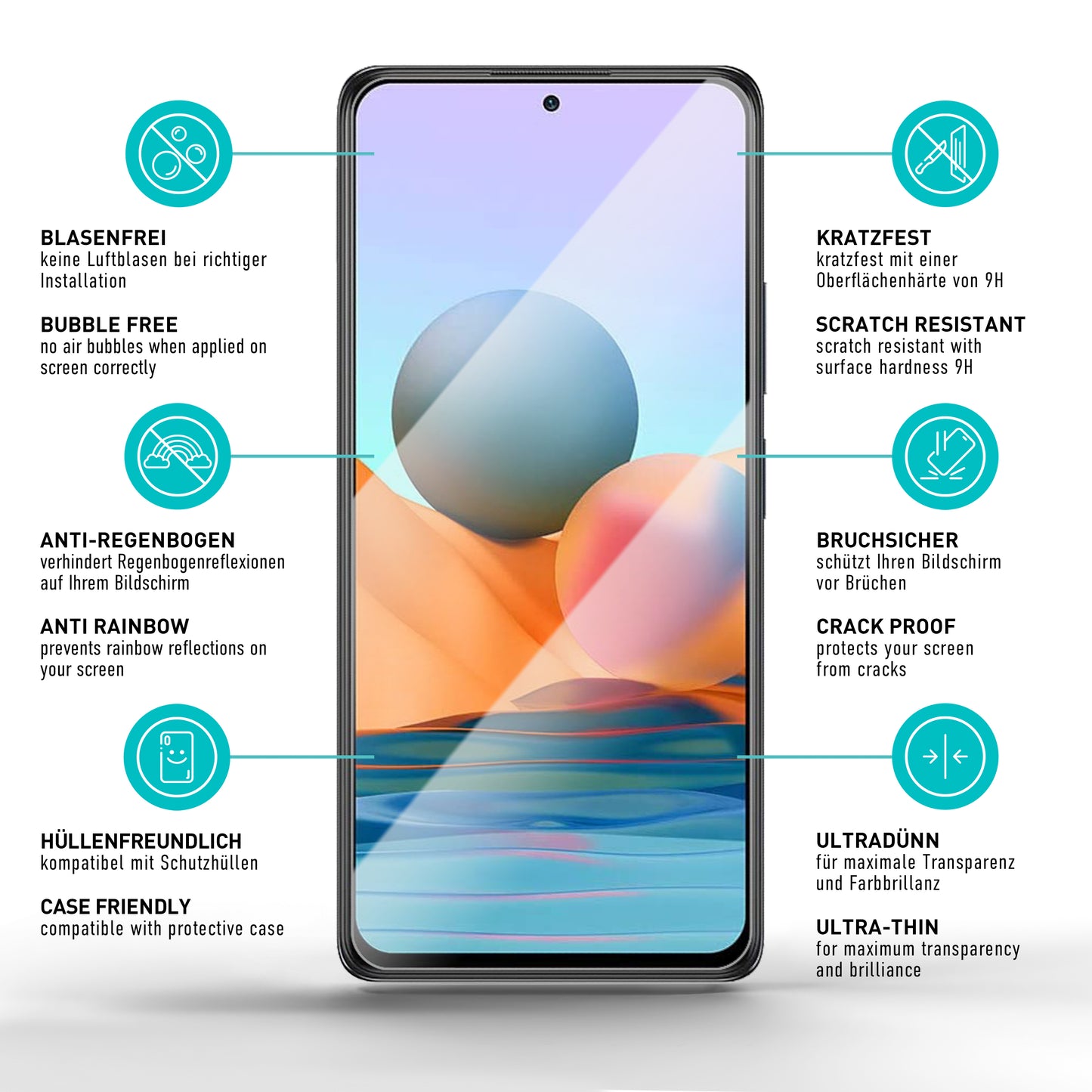 smartect Protective Glass Clear for Xiaomi Redmi Note 10 Pro / Note 10 Pro Max, 3 Pack