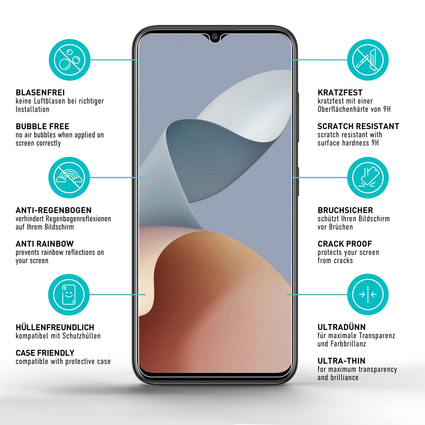 smartect protective glass clear for ZTE Blade A73, 3 pieces