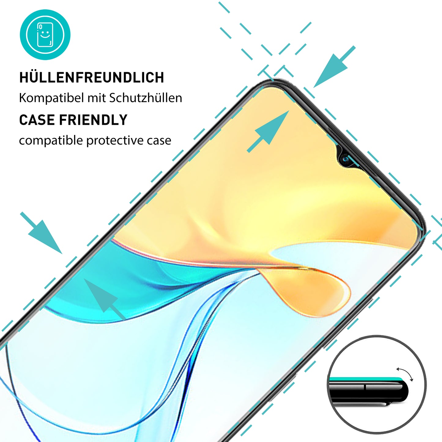smartect Schutzglas Klar für ZTE Blade V50s, 3 Stück