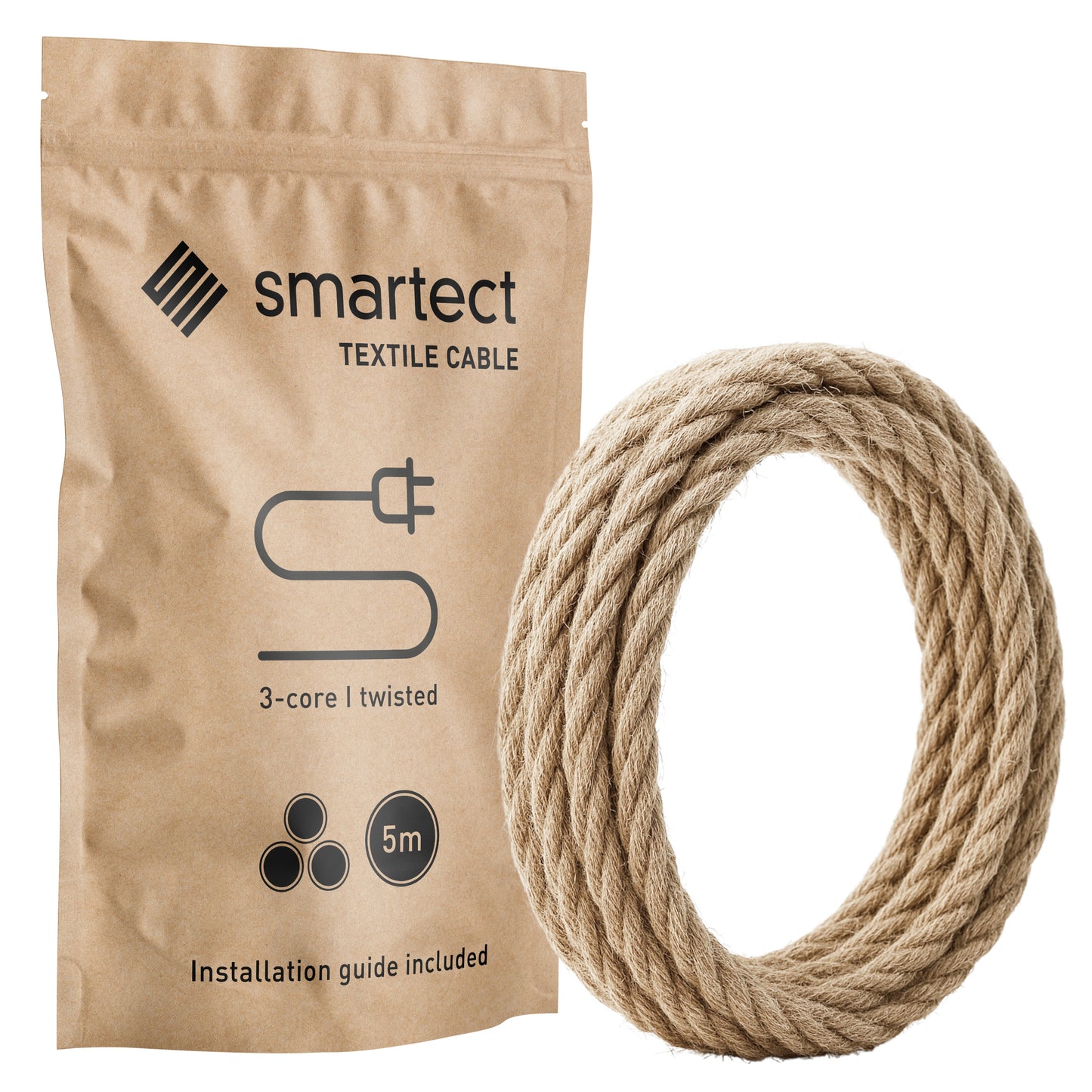 smartect Textilkabel Twisted (3 x 0.75 mm²)