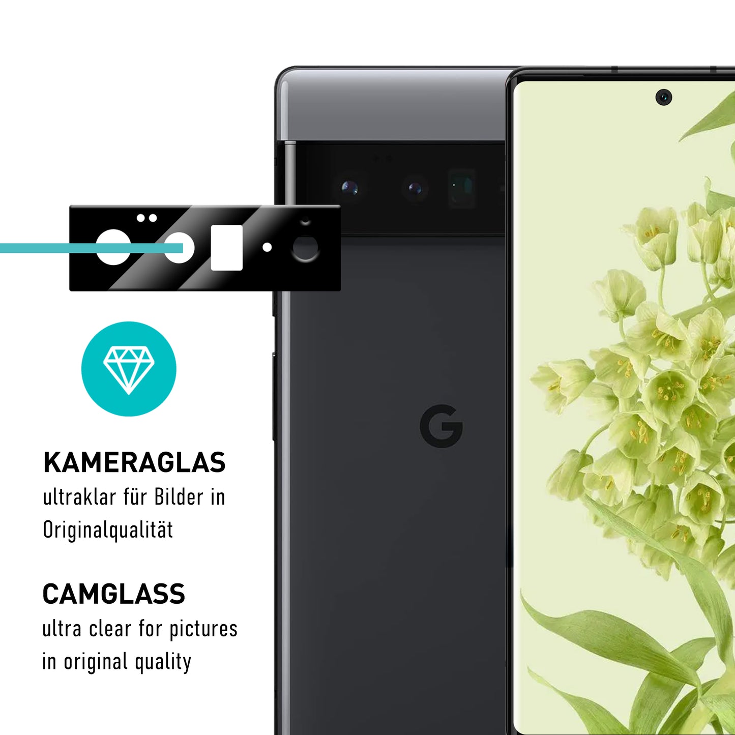 smartect TPU Schutzfolie Klar für Google Pixel 6 Pro, 2 x Front + 2 x Cam