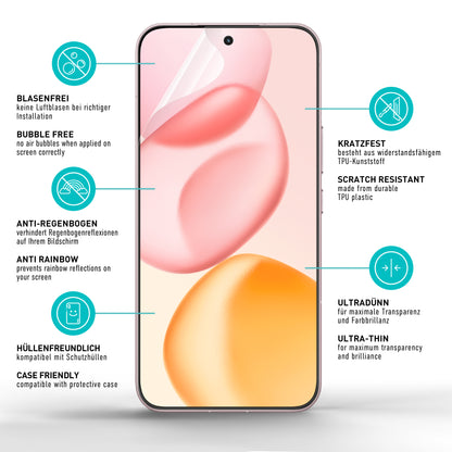 smartect TPU Schutzfolie Klar für Honor 400, 2 x Front + 2 x Cam