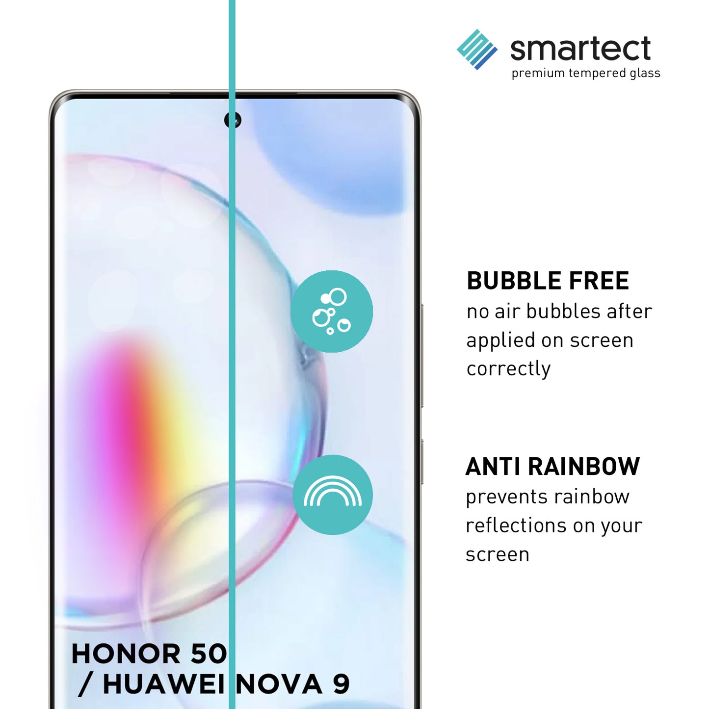 smartect TPU Schutzfolie Klar für Honor 50 / Huawei Nova 9, 2 x Front + 2 x Cam