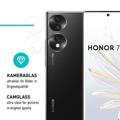 smartect TPU Schutzfolie Klar für Honor 70, 2 x Front + 2 x Cam