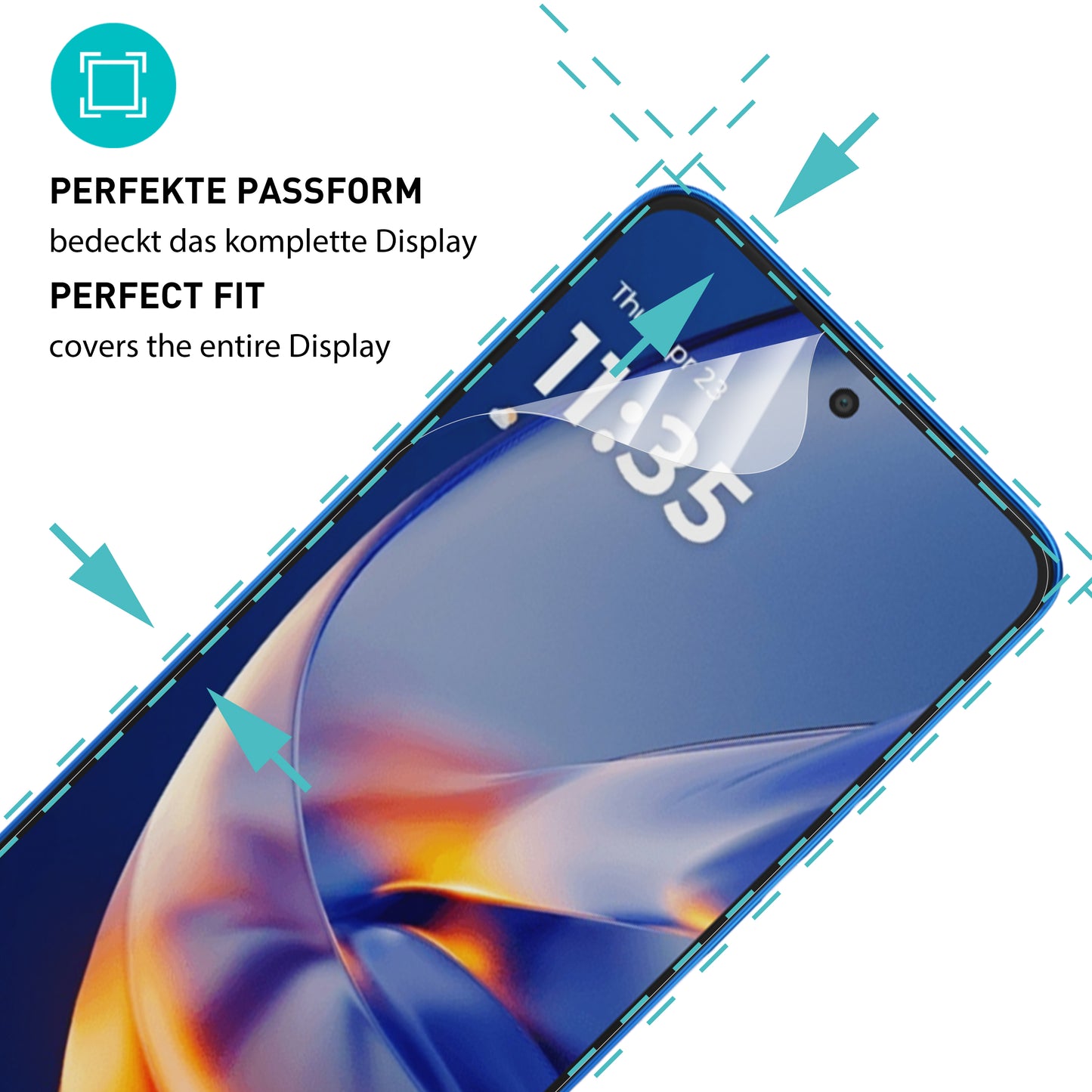 smartect TPU Schutzfolie Klar für Motorola Edge 50 Neo, 2 x Front + 2 x Cam
