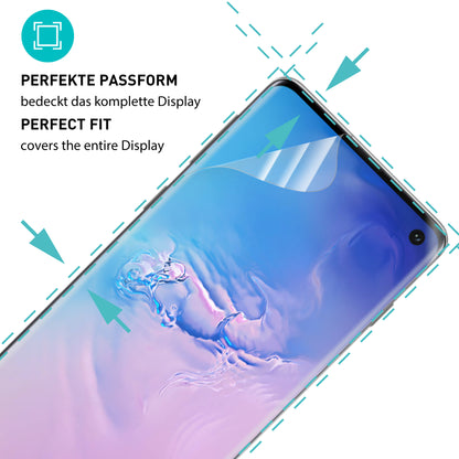 smartect TPU Schutzfolie Klar für Samsung Galaxy S10, 2 x Front + 2 x Cam