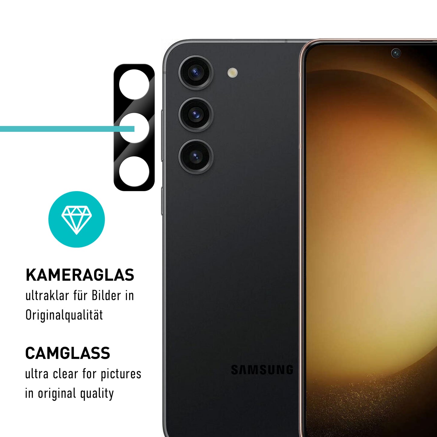 smartect TPU Schutzfolie Klar für Samsung Galaxy S23 Plus, 2 x Front + 2 x Cam