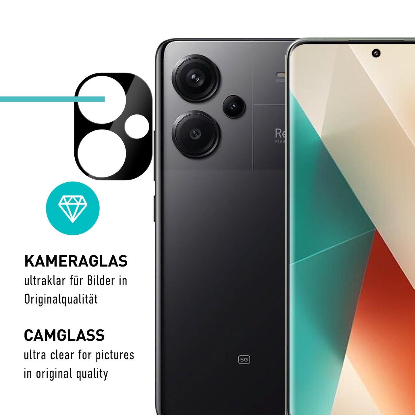 smartect TPU Schutzfolie Klar für Xiaomi Redmi Note 13 Pro+ 5G, 2 x Front + 2 x Cam