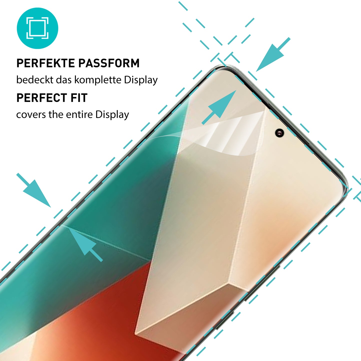 smartect TPU Schutzfolie Klar für Xiaomi Redmi Note 13 Pro+ 5G, 2 x Front + 2 x Cam