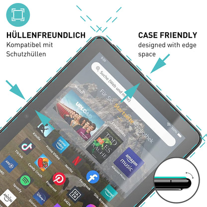 smartect Schutzglas Klar für Amazon Fire HD 8 (8"), 2 Stück