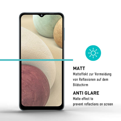 smartect Schutzglas Matt für Samsung Galaxy A12, 2 Stück