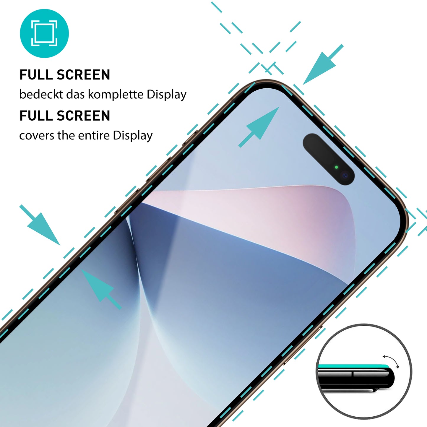 smartect Schutzglas Full Screen für Apple iPhone 17, 2 Stück + Positionierhilfe