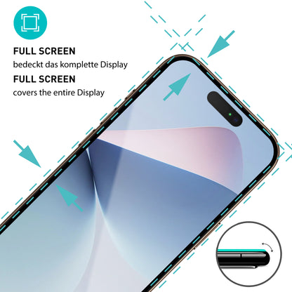 smartect Schutzglas Full Screen für Apple iPhone 17, 2 Stück + Positionierhilfe