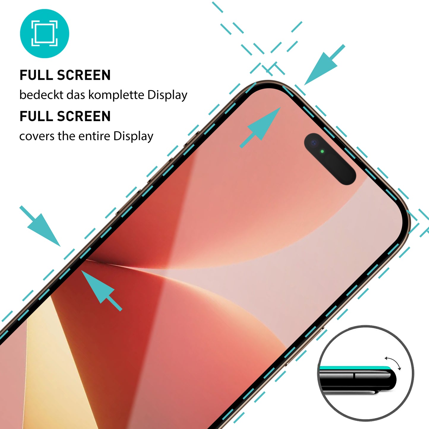 smartect Schutzglas Full Screen für Apple iPhone 17 Air, 2 Stück + Positionierhilfe