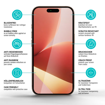 smartect Schutzglas Full Screen für Apple iPhone 17 Air, 2 Stück + Positionierhilfe