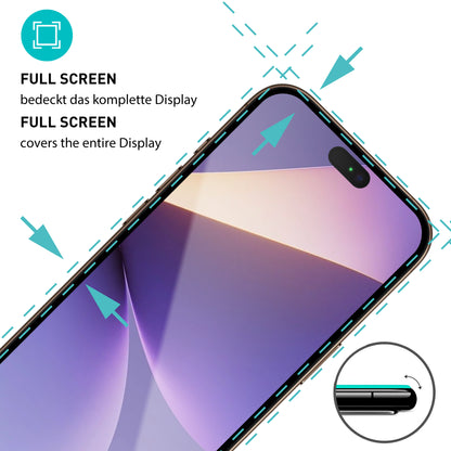 smartect Schutzglas Full Screen für Apple iPhone 17 Pro, 2 Stück + Positionierhilfe