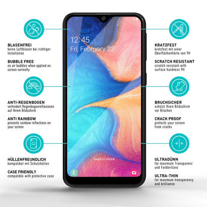 smartect Schutzglas Full Screen für Samsung Galaxy A20e, 2 Stück