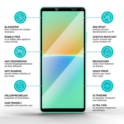 smartect Schutzglas Full Screen für Sony Xperia 10 IV, 2 Stück