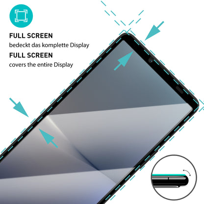 smartect Schutzglas Full Screen für Sony Xperia 10 V, 2 Stück