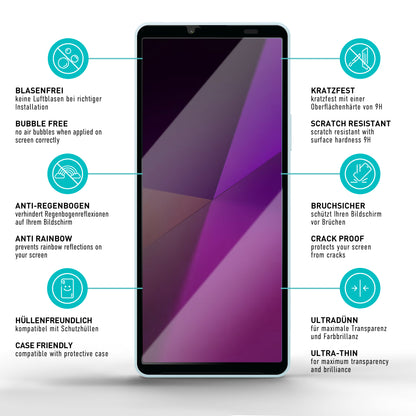 smartect Schutzglas Full Screen für Sony Xperia 10 VII, 2 Stück