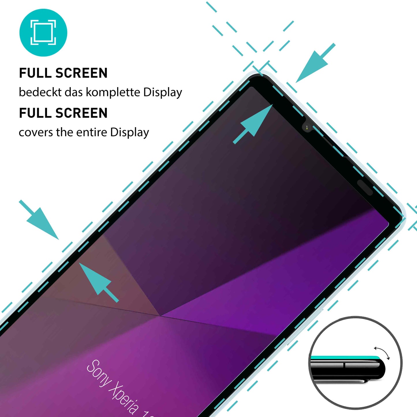 smartect Schutzglas Full Screen für Sony Xperia 10 VII (New), 2 Stück