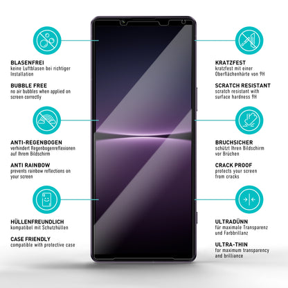 smartect Schutzglas Full Screen für Sony Xperia 1 IV, 2 Stück