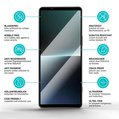 smartect Schutzglas Full Screen für Sony Xperia 1 V, 2 Stück