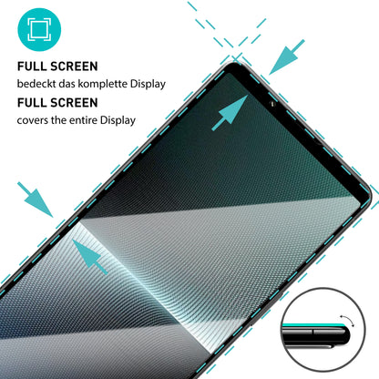 smartect Schutzglas Full Screen für Sony Xperia 1 V, 2 Stück