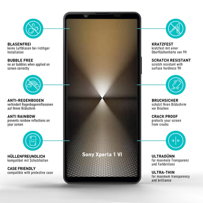 smartect Schutzglas Full Screen für Sony Xperia 1 VI, 2 Stück