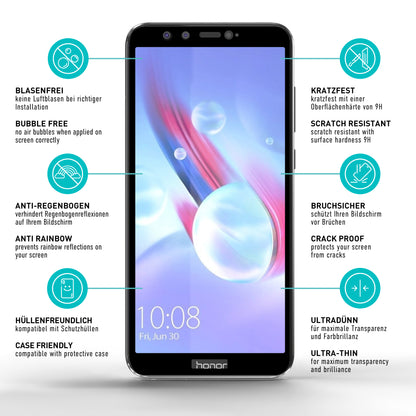 smartect Schutzglas Full Screen für Huawei Honor 9 Lite / Youth Edition, 2 Stück