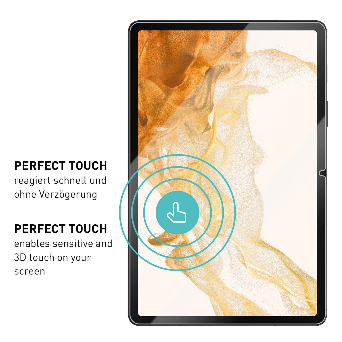 smartect Schutzglas Klar für Samsung Galaxy Tab S8 / Tab S7, 2 Stück