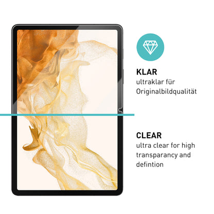 smartect Schutzglas Klar für Samsung Galaxy Tab S8 / Tab S7, 2 Stück