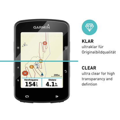 smartect Schutzglas Klar für Garmin Edge 520 / 520 Plus / 820, 2 Stück