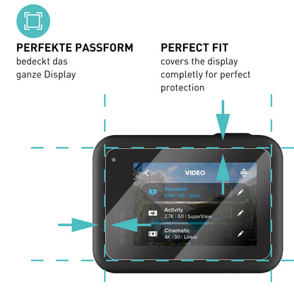 smartect Schutzglas Klar für GoPro Hero 8, 2 Stück