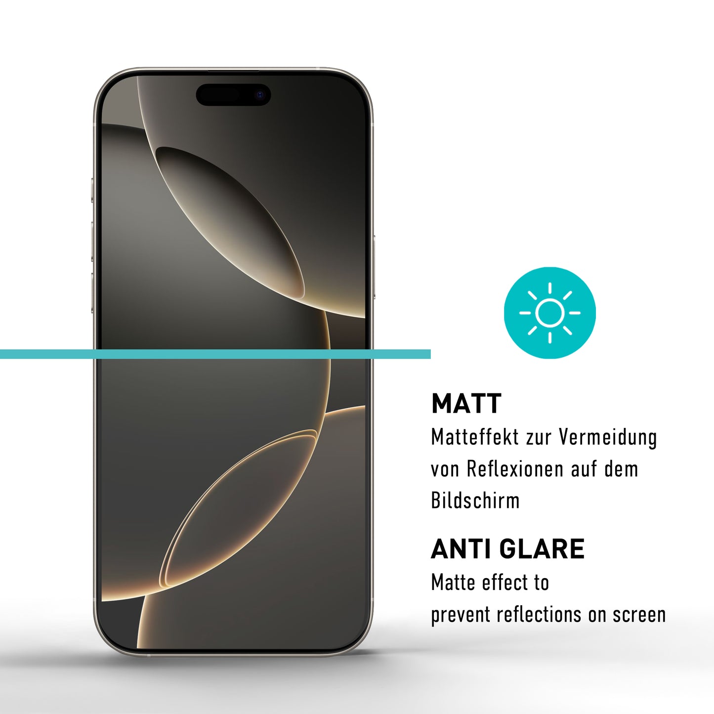 smartect Schutzglas Matt für iPhone 16 Pro Max, 2 Stück